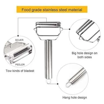 AnGeer Potato Peeler,Peelers for Kitchen,Vegetable Peeler,Stainless Steel Peeler and Y Peeler,Julienne Peeler, Carrot Peeler, Potato Peelers,Vegetable Peelers for Kitchen