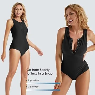 BALEAF Women's Push Up Long Torso Swimwear - Full Coverage