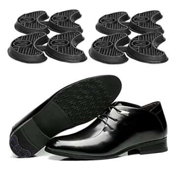 Heel Plates 30 PCS Rubber Shoes Heel Taps Tips Repair Pad Replacement with Nails Medium Size
