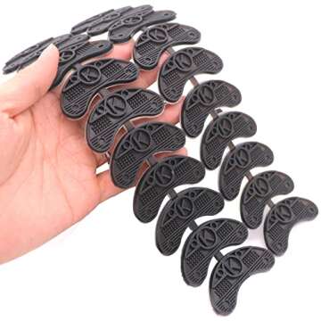 Heel Plates 30 PCS Rubber Shoes Heel Taps Tips Repair Pad Replacement with Nails Medium Size