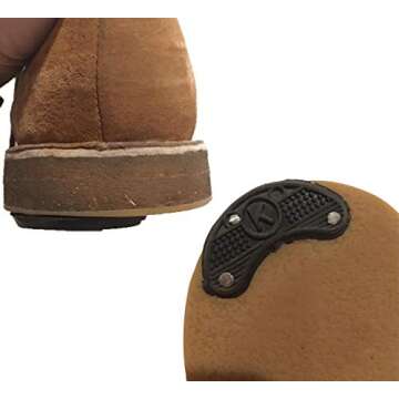 Heel Plates 30 PCS Rubber Shoes Heel Taps Tips Repair Pad Replacement with Nails Medium Size