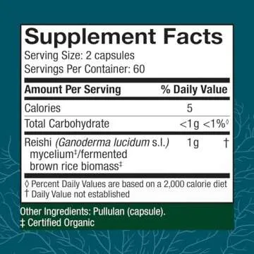 Host Defense Reishi Capsules - Heart & Immune Health Support Supplement - Mushroom Supplement to Sup...