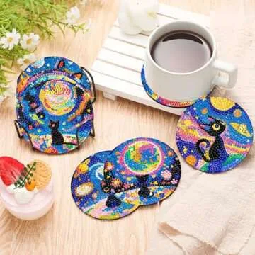 EWJRNSF Diamond Art Coasters Kit - Creative Fun for All Ages
