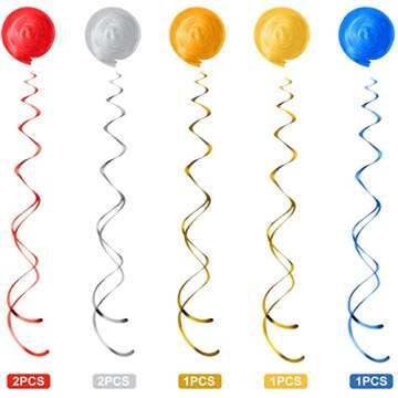 Zonon 30 Pcs Carnival Hanging Swirl Decorations Colorful Circus Animal Party Supplies Carnival Baby Shower Decor Double Sided Ceiling Circus Streamers for Kids Birthday Baby Shower Party Favors