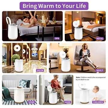 Guioiby Bucket Style Towel Warmer for Bathroom, Portable Hot Towel Warmer Bucket, 60mins Auto Shut Off, Ultra Luxury Spa Towel Warmers for Home, Fits Up to Two Large Towels, Robes, Blankets, PJ's
