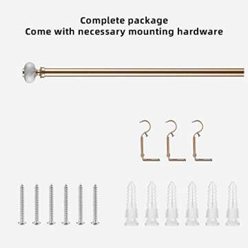 Elegant Ycolnaefllr 1-Inch Curtain Rod 84-120 Inches