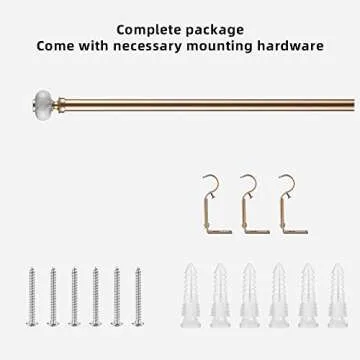 Elegant Ycolnaefllr 1-Inch Curtain Rod 84-120 Inches