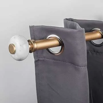 Elegant Ycolnaefllr 1-Inch Curtain Rod 84-120 Inches