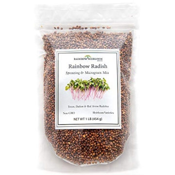 Rainbow Radish Sprouting Seeds Mix | Heirloom Non-GMO Seeds for Sprouting & Microgreens | Contains R...