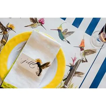 Navy Striped Table Runner for Weddings and Parties - Made in USA