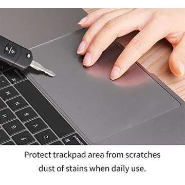 2PCS MacBook Pro 14 Trackpad Protector Cover for 2024 2023 2022 2021 M4 M3 M2 M1 Pro/Max MacBook Pro 14 inch A3401 A3112 A3185 A2442 A2779 A2918 A2992 Clear Anti Scratch Touchpad Skin Accessories
