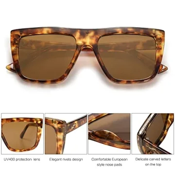 SOJOS Classic Flat Top Sunglasses for Men Women  UV400