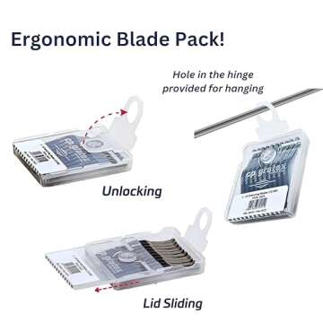 CP GRAT.EX Deburring Tool with 11 Heavy Duty HSS C-10 Deburring Blades, 1/2" C Burr Set 1 w/Hex Handle, Precision Edge Burr Removal on Metal, 3D Printing Plastic, Resin, Iron, Copper, Brass, PVC