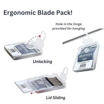 CP GRAT.EX Deburring Tool with 11 Heavy Duty HSS C-10 Deburring Blades, 1/2" C Burr Set 1 w/Hex Handle, Precision Edge Burr Removal on Metal, 3D Printing Plastic, Resin, Iron, Copper, Brass, PVC