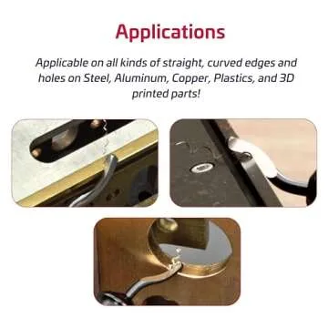 CP GRAT.EX Deburring Tool with 11 Heavy Duty HSS C-10 Deburring Blades, 1/2" C Burr Set 1 w/Hex Handle, Precision Edge Burr Removal on Metal, 3D Printing Plastic, Resin, Iron, Copper, Brass, PVC