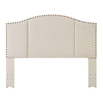 Elegant Middle Century Upholstered Tufted Headboard - Ivory
