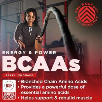 Gnarly Nutrition BCAA Powder – Berry Lemonade – Vegan & NSF Certified