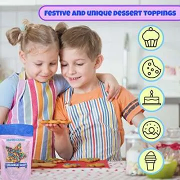 Manvscakes Sprinkles - Themed Sprinkles for Cake Decorating, Sprinkle Mix for Cookies, Ice Cream, Fondant Cake, Gluten Free, Cupcakes & Other Desserts, Assorted Rainbow Sprinkles, Birthday