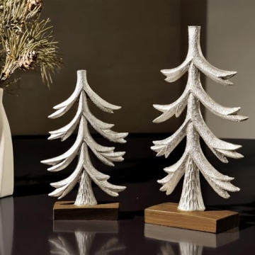 Pawliss Golden Christmas Tree Centerpieces Set of 2