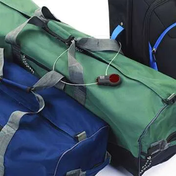 Lewis N. Clark Cable Luggage Lock | TSA Approved | Travel Or Bike Lock | Set Your Own Combination | 30-inch Retractable Steel Cable | Red