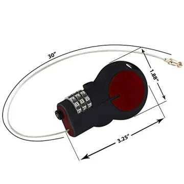 Lewis N. Clark Cable Luggage Lock | TSA Approved | Travel Or Bike Lock | Set Your Own Combination | 30-inch Retractable Steel Cable | Red