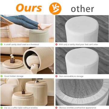 BLEXA Velvet Ottoman Set - Stylish Storage Solutions