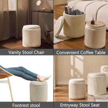 BLEXA Velvet Ottoman Set - Stylish Storage Solutions