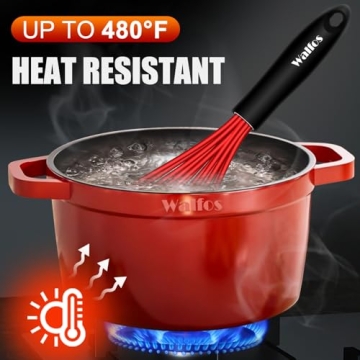Walfos Silicone Whisk Set - Heat Resistant & Dishwasher Safe  