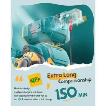 Holyton Robot Toys for Kids, Rechargeable Remote Control Robot with Auto-Demonstration, Dance Moves, Music, and Gesture Sensing –Toy Robot for 3,4,5,6 Year Old Boys K103