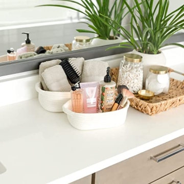 NaturalCozy 5-Piece Rectangle Storage Basket Set