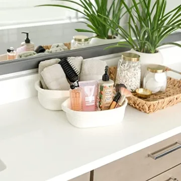 NaturalCozy 5-Piece Rectangle Storage Basket Set