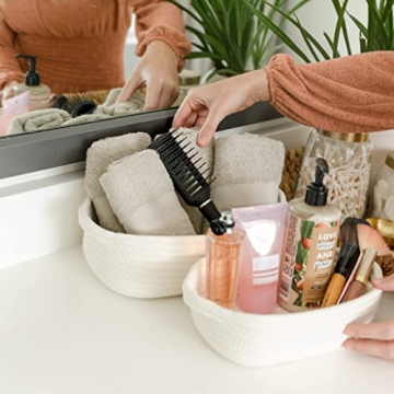 NaturalCozy 5-Piece Rectangle Storage Basket Set