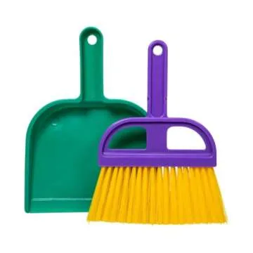 Schylling Children's Broom Set - Kids Pretend Play Cleaning Kit - Includes Broom, Dustpan, and Brush - Ages 3 and Up