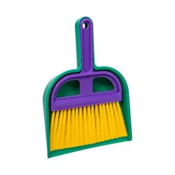 Schylling Children's Broom Set - Kids Pretend Play Cleaning Kit - Includes Broom, Dustpan, and Brush - Ages 3 and Up