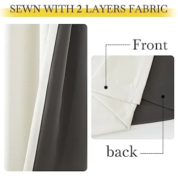 NICETOWN Faux Linen Blackout Curtains for Living Room
