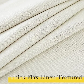 NICETOWN Faux Linen Blackout Curtains for Living Room