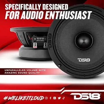DS18 PRO-ZXI6.4BM 6.5" 600W Midrange Audio Speaker