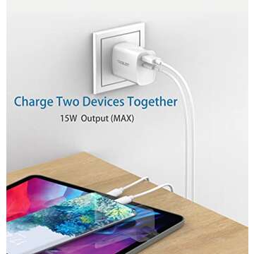 USB C Super Fast Charger,Foldable Dual-Port 30W PD Wall Charger Fast Charging for Samsung Galaxy S23/ S23 Ultra/Z fold4/ A53 5G/ S22/ S22+/ Z Flip3/Z Fold3/S21 FE/Pixel 7 (Cable not Included)