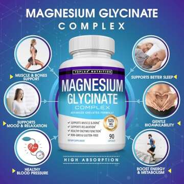 Magnesium Glycinate 525mg High Absorption Supplement