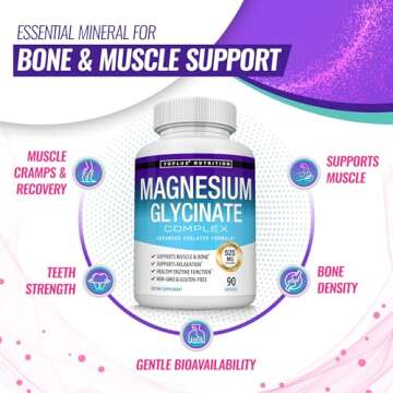 Magnesium Glycinate 525mg High Absorption Supplement