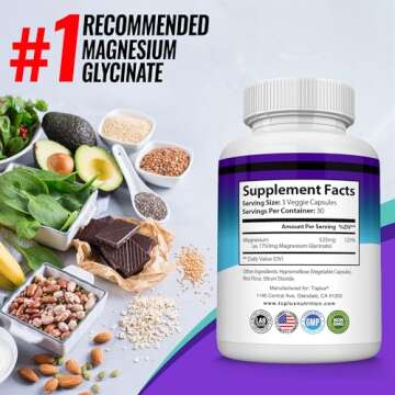 Magnesium Glycinate 525mg High Absorption Supplement