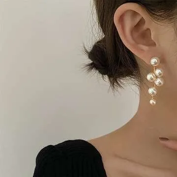 FUTIMELY Pearl Drop Dangle Earrings for Women