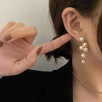 FUTIMELY Pearl Drop Dangle Earrings for Women