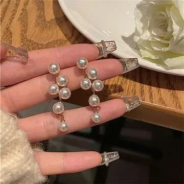 FUTIMELY Pearl Drop Dangle Earrings for Women
