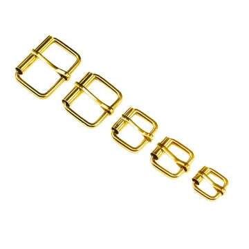 Swpeet 50Pcs 5 Sizes 1/2" 3/4" 1" 5/4" 5/8" Multi-purpose Metal Roller Buckle Ring Assortment Kit for Hardware Belt Bags Ring (Gold)