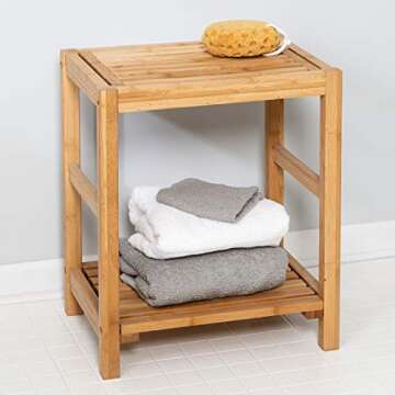Honey-Can-Do Bamboo Spa Bench BTH-02100 Natural 200 lbs