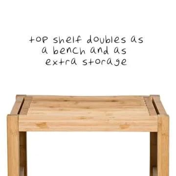 Honey-Can-Do Bamboo Spa Bench BTH-02100 Natural 200 lbs