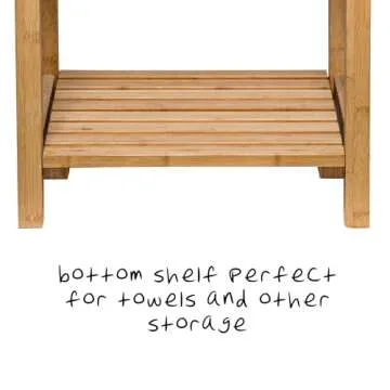 Honey-Can-Do Bamboo Spa Bench BTH-02100 Natural 200 lbs