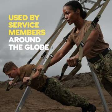 TRX Tactical Gym Suspension Trainer, Home Gym Kit, Fitness Training Designed for Military Veterans, Home Gym System with Exercise Straps