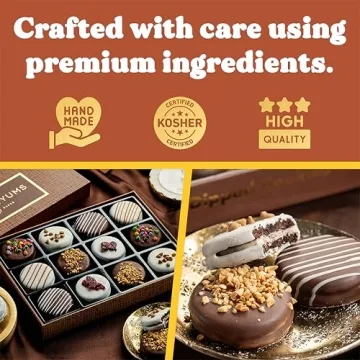 Holiday Christmas Gift Basket - Gourmet Chocolate Cookies with Assorted Toppings - Food Gift Box for Christmas, Family, Birthday, Men & Women